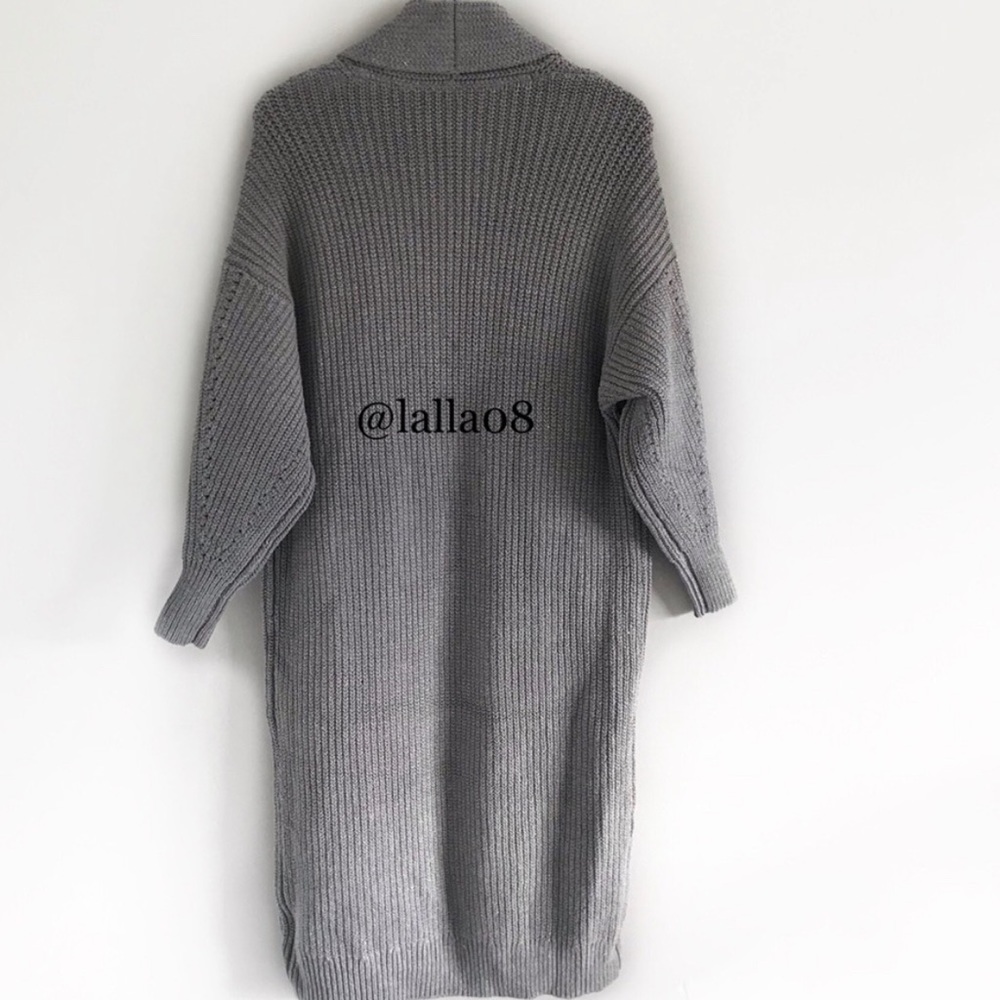 Free People gray Skylark cardi longline cardigan sweater